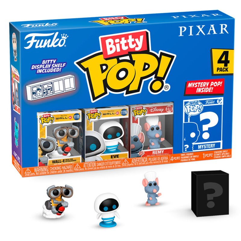 Blister 4 figuras Bitty POP Disney Pixar Wall-E