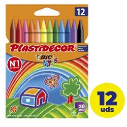 Caja de Ceras Pl�sticas Bic Kids Plastidecor 8757704/ 12 unidades