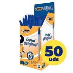 Caja de Bol�grafos de Tinta de Aceite Bic Cristal Original 8373609/ 50 unidades/ Azules