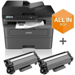 Multifunci�n L�ser Monocromo Brother MFC-L2827DWXL WiFi/ Fax/ D�plex/ Pack impresora + consumibles XL/ Negra