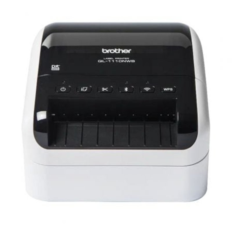 Impresora de Etiquetas Brother QL-1110NWBC/ T�rmica/ Ancho etiqueta 103mm/ USB-WIFI-Bluetooth-Ethernet/ Blanca y Negra