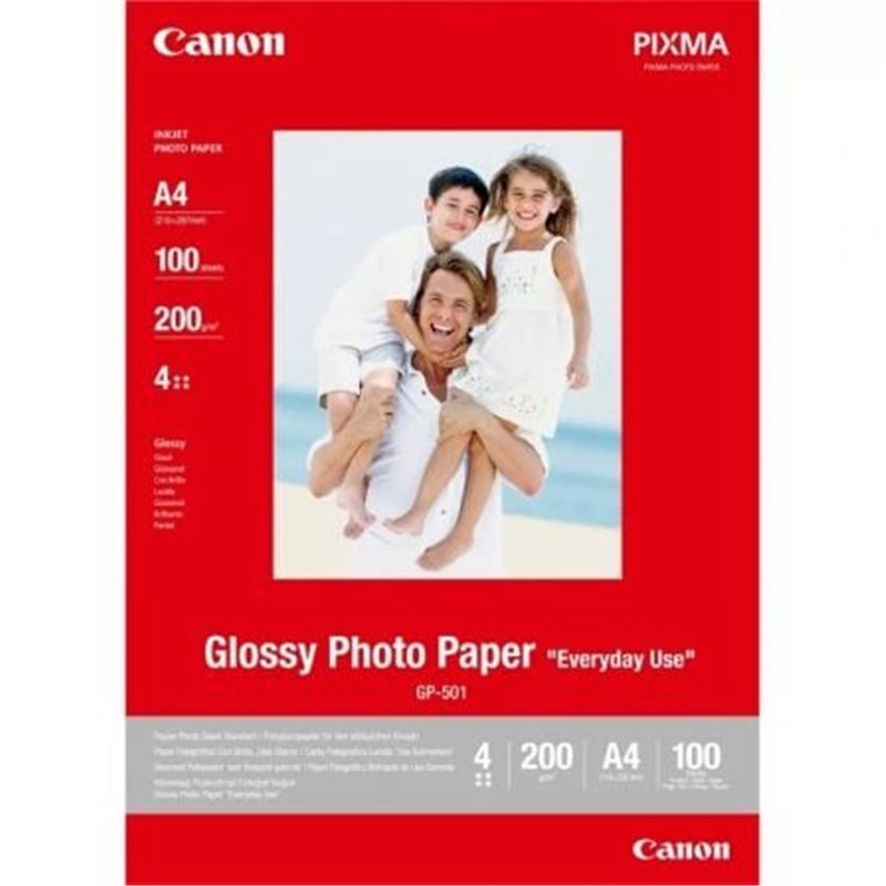 Papel Fotogr�fico Canon GP-501/ 21 x 29.7cm/ 200g/ 100 Hojas/ Brillante