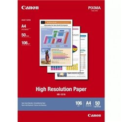 Papel para Impresora de Inyecci�n de Tinta Canon HR-101N/ 21 x 29.7cm/ 106g/ 50 Hojas