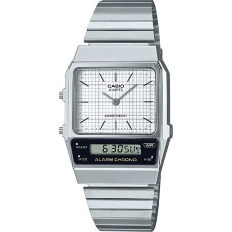 Reloj Anal�gico y Digital Casio Vintage Edgy AQ-800E-7AEF/ 41mm/ Plata