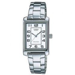 Reloj Anal�gico Casio Collection Women LTP-1234PD-7BEG/ 32mm/ Plata y Blanco