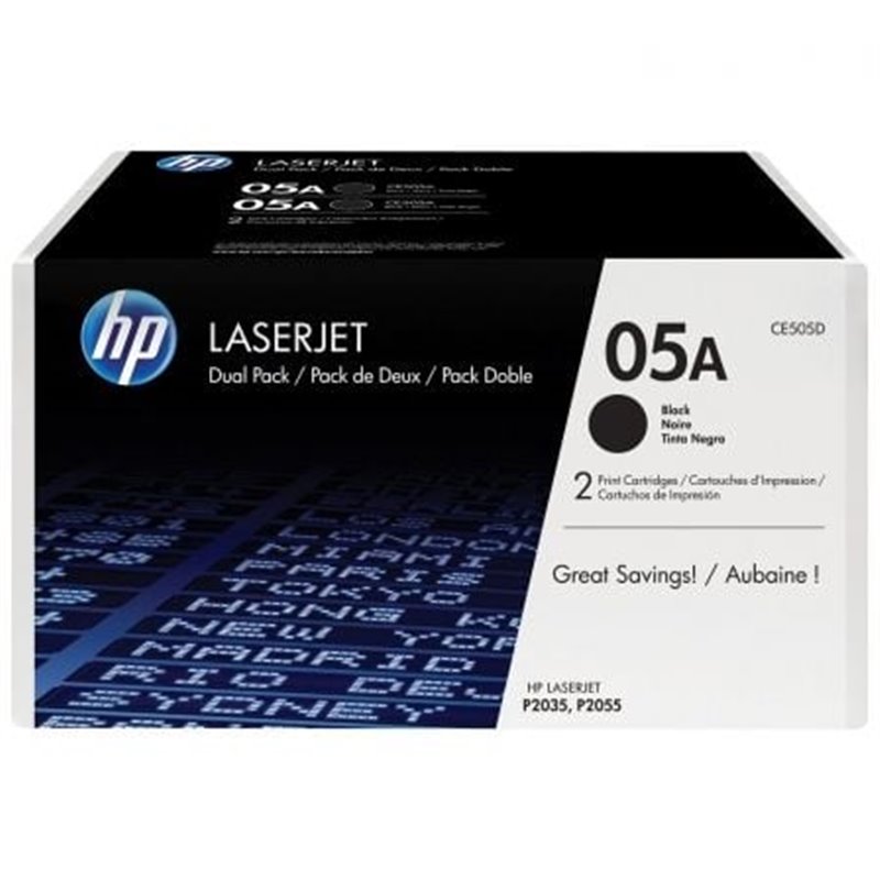 T�ner Original HP n�05A Multipack/ 2x Negro