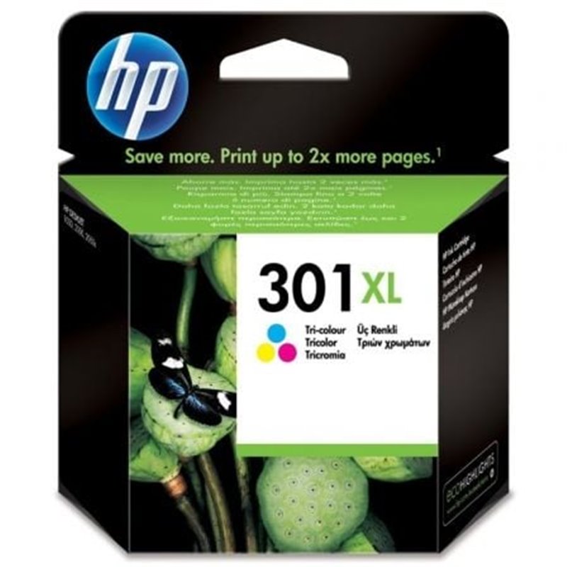 Cartucho de Tinta Original HP n�301 XL Alta Capacidad/ Tricolor