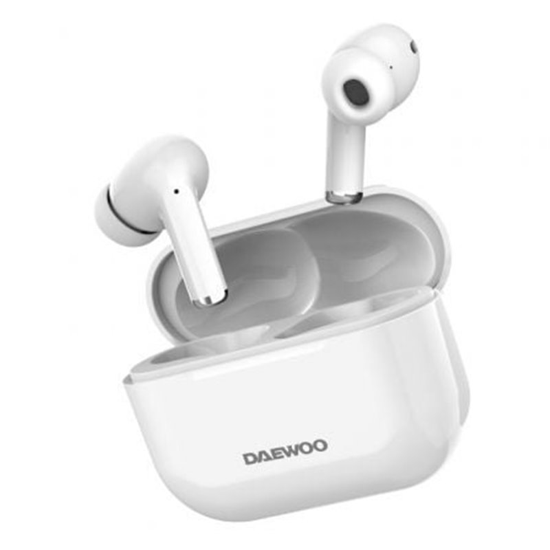 Auriculares Bluetooth Daewoo DW2002 con estuche de carga/ Autonom�a 6h/ Blancos