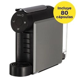 Cafetera de C�psulas Delta Mini Qool/ Gris + 80 c�psulas QALIDUS