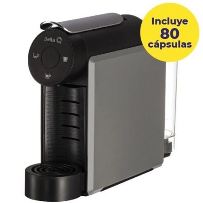 Cafetera de C�psulas Delta Mini Qool/ Gris + 80 c�psulas QALIDUS