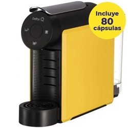 Cafetera de C�psulas Delta Mini Qool/ Amarilla + 80 c�psulas QALIDUS