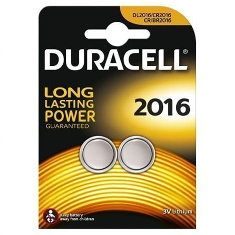 Pack de 2 Pilas de Bot�n Duracell DL2016B2/ 3V