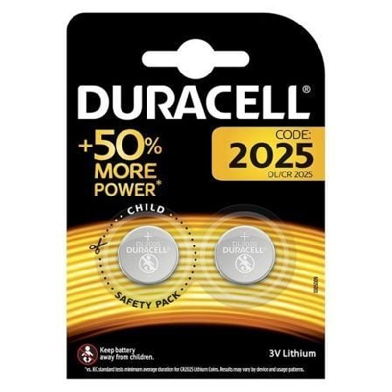 Pack de 2 Pilas de Bot�n Duracell DL2025B2/ 3V