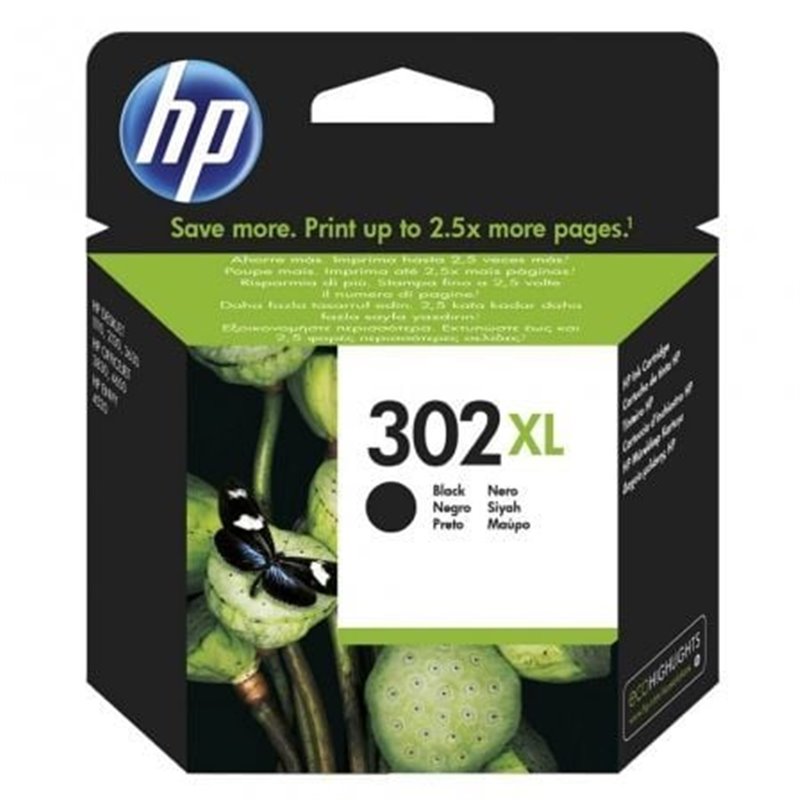 Cartucho de Tinta Original HP n�302 XL Alta Capacidad/ Negro