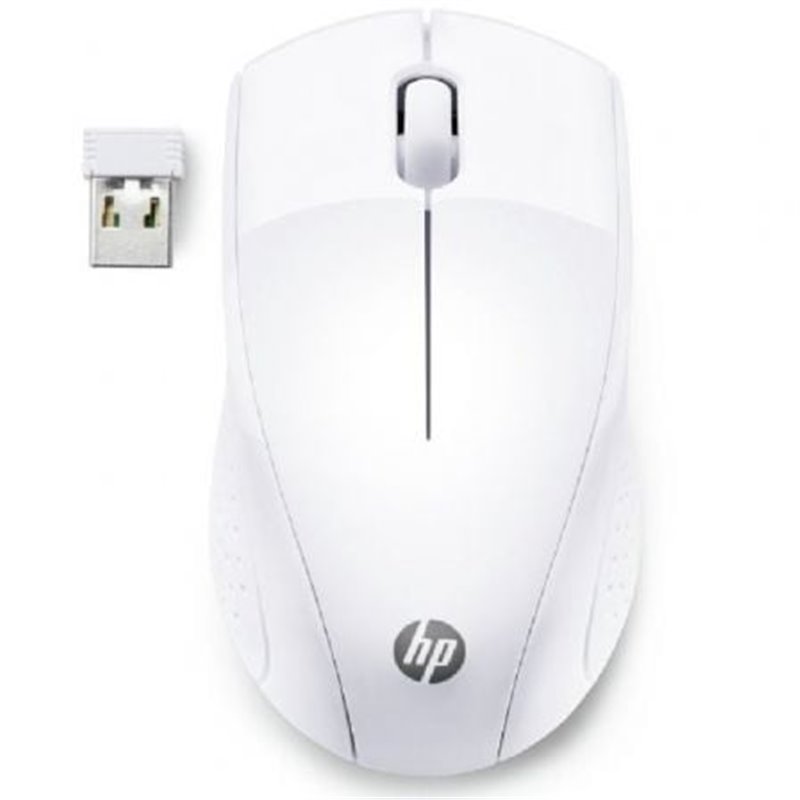 Rat�n Inal�mbrico HP 220/ Hasta 1600 DPI/ Blanco Nieve