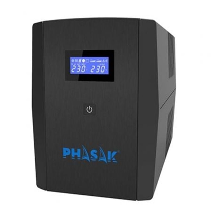 SAI L�nea Interactiva Phasak SIRIUS 1260 VA Interactive/ 1260VA-720W/ 4 Salidas/ Formato Torre