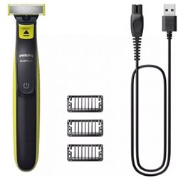 Cortabarbas Philips Oneblade QP2724/10/ con Bater�a/ 3 Accesorios