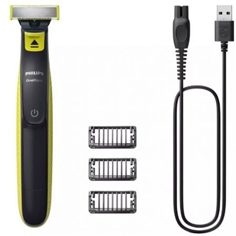 Cortabarbas Philips Oneblade QP2724/10/ con Bater�a/ 3 Accesorios