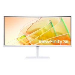 Monitor Profesional Ultraparon�mico Curvo Samsung ViewFinity S6 S34C650TAU 34"/ UWQHD/ Multimedia/ Regulable en altura/ Blanco