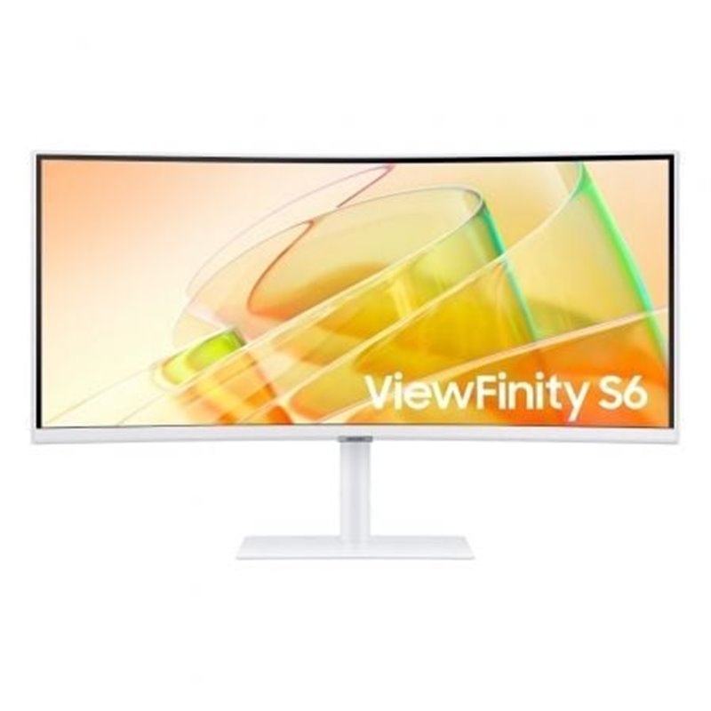 Monitor Profesional Ultraparon�mico Curvo Samsung ViewFinity S6 S34C650TAU 34"/ UWQHD/ Multimedia/ Regulable en altura/ Blanco