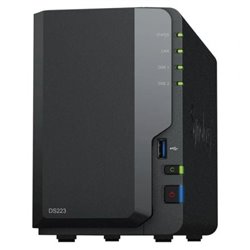 NAS Synology Diskstation DS223/ 2 Bah�as 3.5"- 2.5"/ 2GB DDR4/ Formato Torre