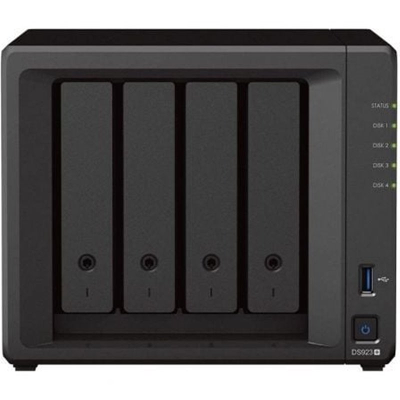 NAS Synology Diskstation DS923+/ 4 Bah�as 3.5"- 2.5"/ 4GB DDR4/ Formato Torre