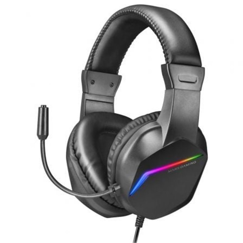 Auriculares Gaming con Micr�fono Mars Gaming MH122/ Jack 3.5/ Negros