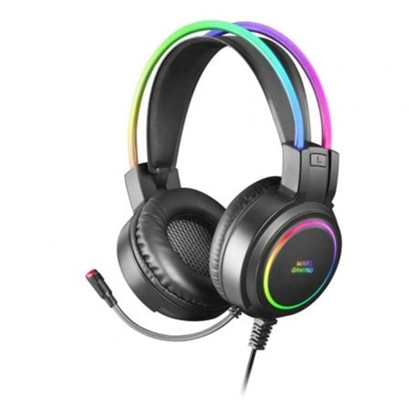 Auriculares Gaming con Micr�fono Mars Gaming MHRGB/ Jack 3.5/ Negros