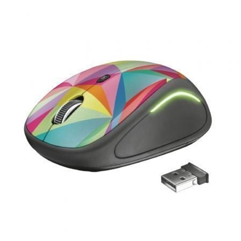 Rat�n Mini Inal�mbrico Trust Yvi FX/ Hasta 1600 DPI/ Multicolor