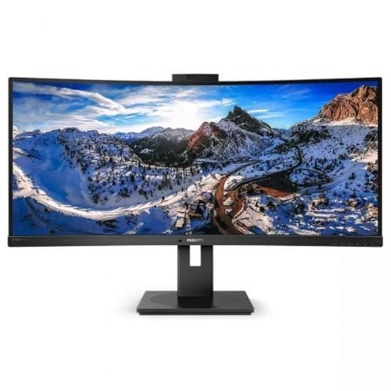 Monitor Profesional Ultrapanor�mico Curvo Philips 346P1CRH 34"/ WQHD/ Webcam/ Multimedia/ Regulable en altura/ Negro