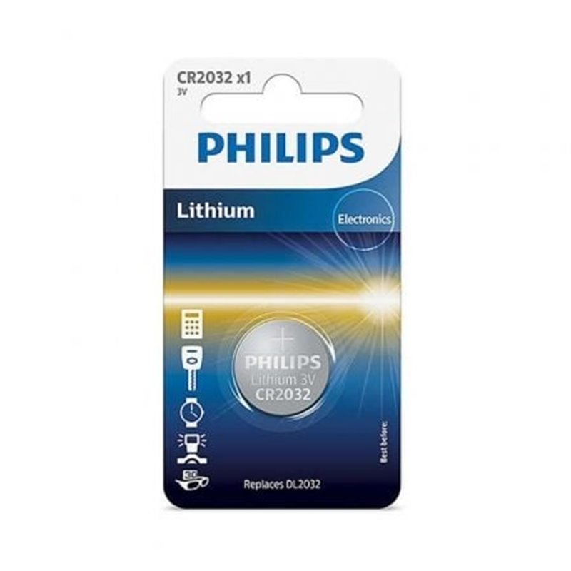 Pila de Bot�n Philips CR2032/ 3V