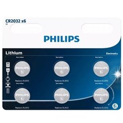 Pack de 6 Pilas de Bot�n Philips CR2032/ 3V