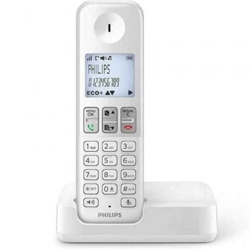 Tel�fono Inal�mbrico Philips D2501W/34/ Blanco