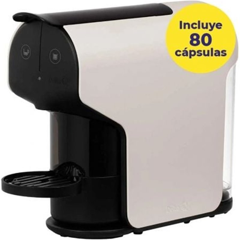 Cafetera de C�psulas Delta Quick/ Blanca + 80 c�psulas caf� QALIDUS