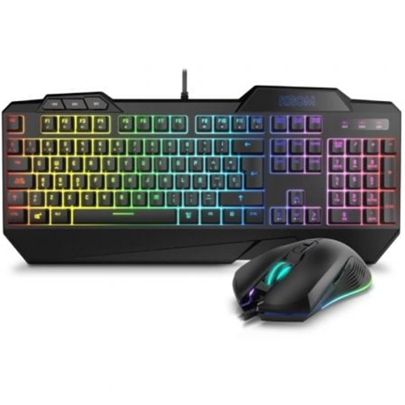 Pack Gaming Krom Krusher/ Teclado SemiMec�nico + Rat�n