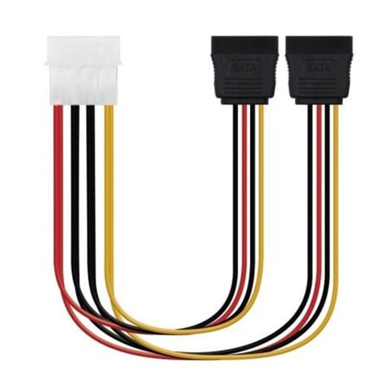 Cable Duplicador de Alimentaci�n Nanocable 10.19.0101-OEM/ Molex Macho - 2x SATA Hembra/ 20cm