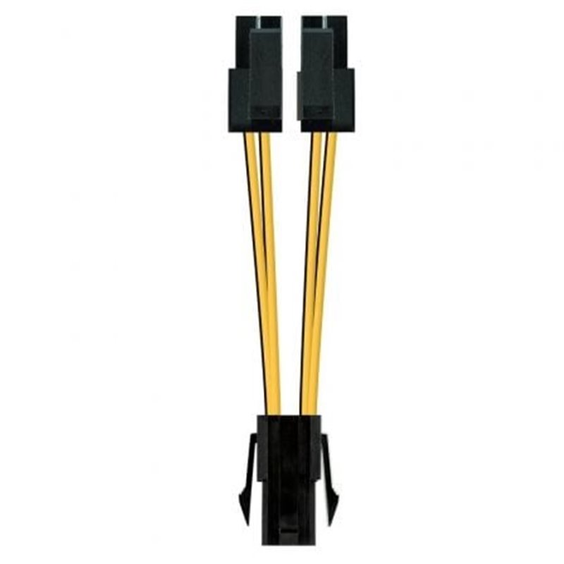 Cable de Alimentaci�n Microprocesador Nanocable 10.19.1401/ Molex -4+4 PIN Macho - Molex 4 PIN Hembra/ 15cm