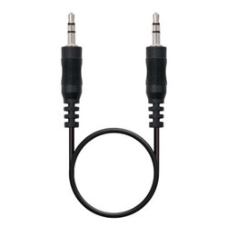 Cable Est�reo Nanocable 10.24.0100/ Jack 3.5 Macho - Jack 3.5 Macho/ 30cm/ Negro