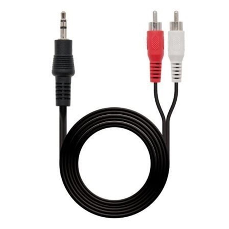 Cable Est�reo Nanocable 10.24.0301/ Jack 3.5 Macho - RCA Macho/ 1.5m/ Negro