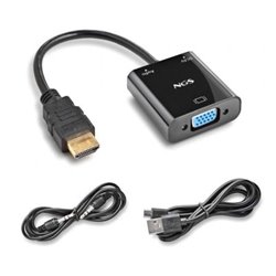 Cable Conversor NGS Chamaleon/ HDMI Macho - VGA Hembra/ 15cm/ Incluye Cable de Audio y Alimentaci�n USB