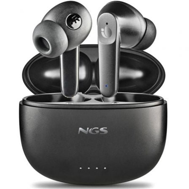 Auriculares Bluetooth NGS �rtica Hush con estuche de carga/ Autonom�a 4h/ Negros