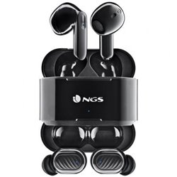 Auriculares Bluetooth NGS �rtica Duo con estuche de carga/ Autonom�a 5h/ Negros