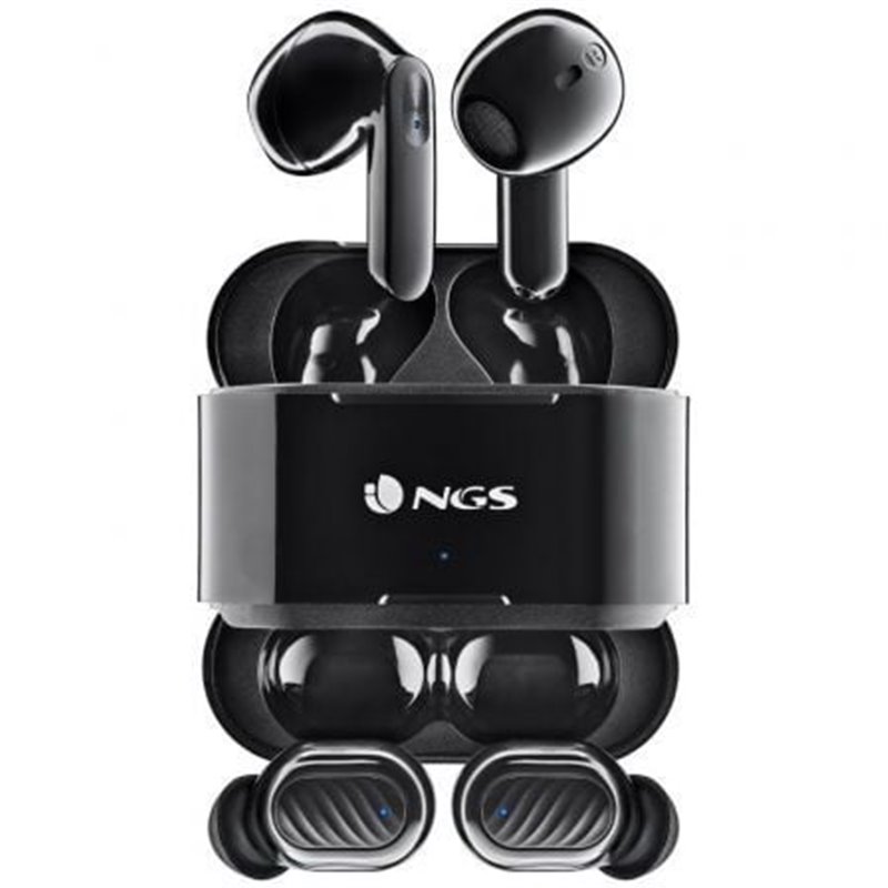 Auriculares Bluetooth NGS �rtica Duo con estuche de carga/ Autonom�a 5h/ Negros