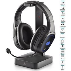 Auriculares Inal�mbricos Gaming con Micr�fono NGS GHX-600/ Jack 3.5/ USB 2.0/ �ptica/ Negros