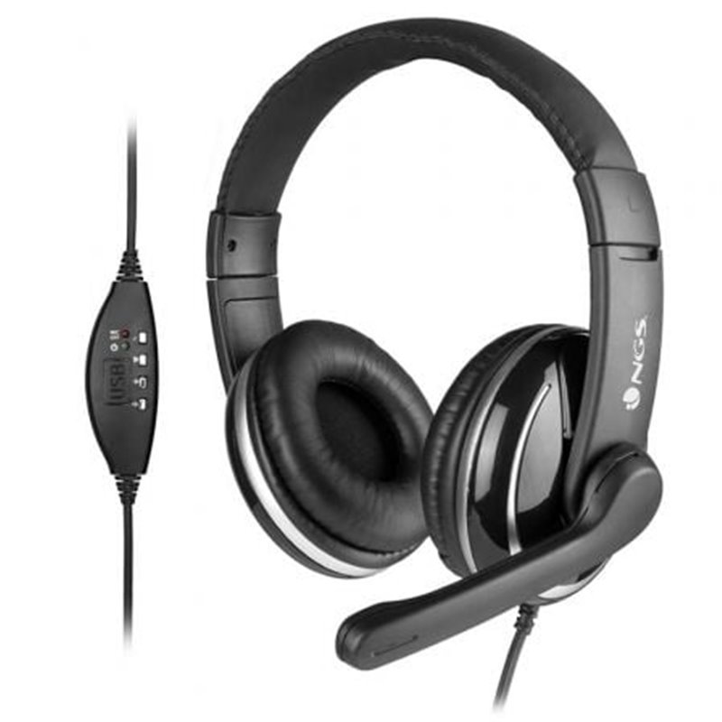 Auriculares NGS VOX 800 USB/ con Micr�fono/ USB/ Negros