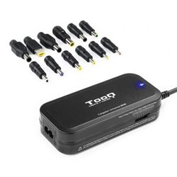 Cargador de Port�til TooQ TQLC-90BS02M/ 90W/ Manual/ 12 Conectores/ Voltaje 15-24V/ 1 USB