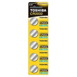 Pack de 5 Pilas de Bot�n Toshiba CR2032/ 3V