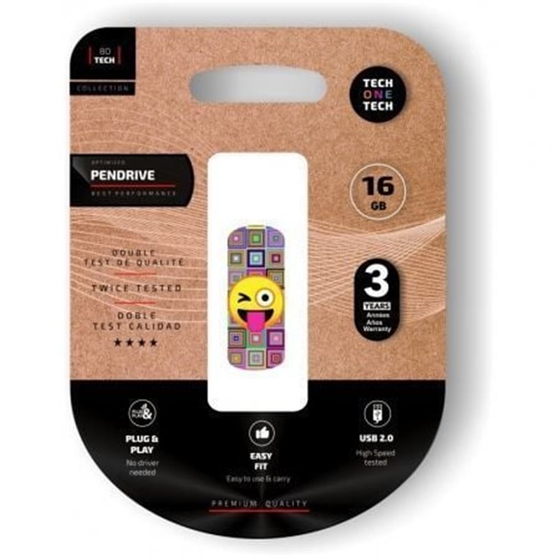 Pendrive 16GB Tech One Tech Emoji gui�o USB 2.0