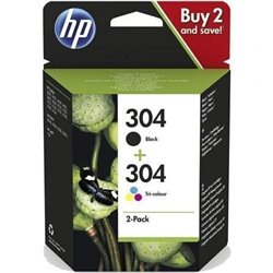 Cartucho de Tinta Original HP n�304 Multipack/ Negro/ Tricolor