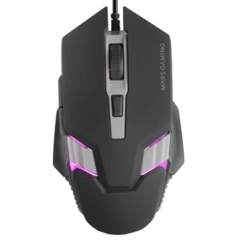 Rat�n Gaming Mars Gaming MM024/ Hasta 4000 DPI/ Negro